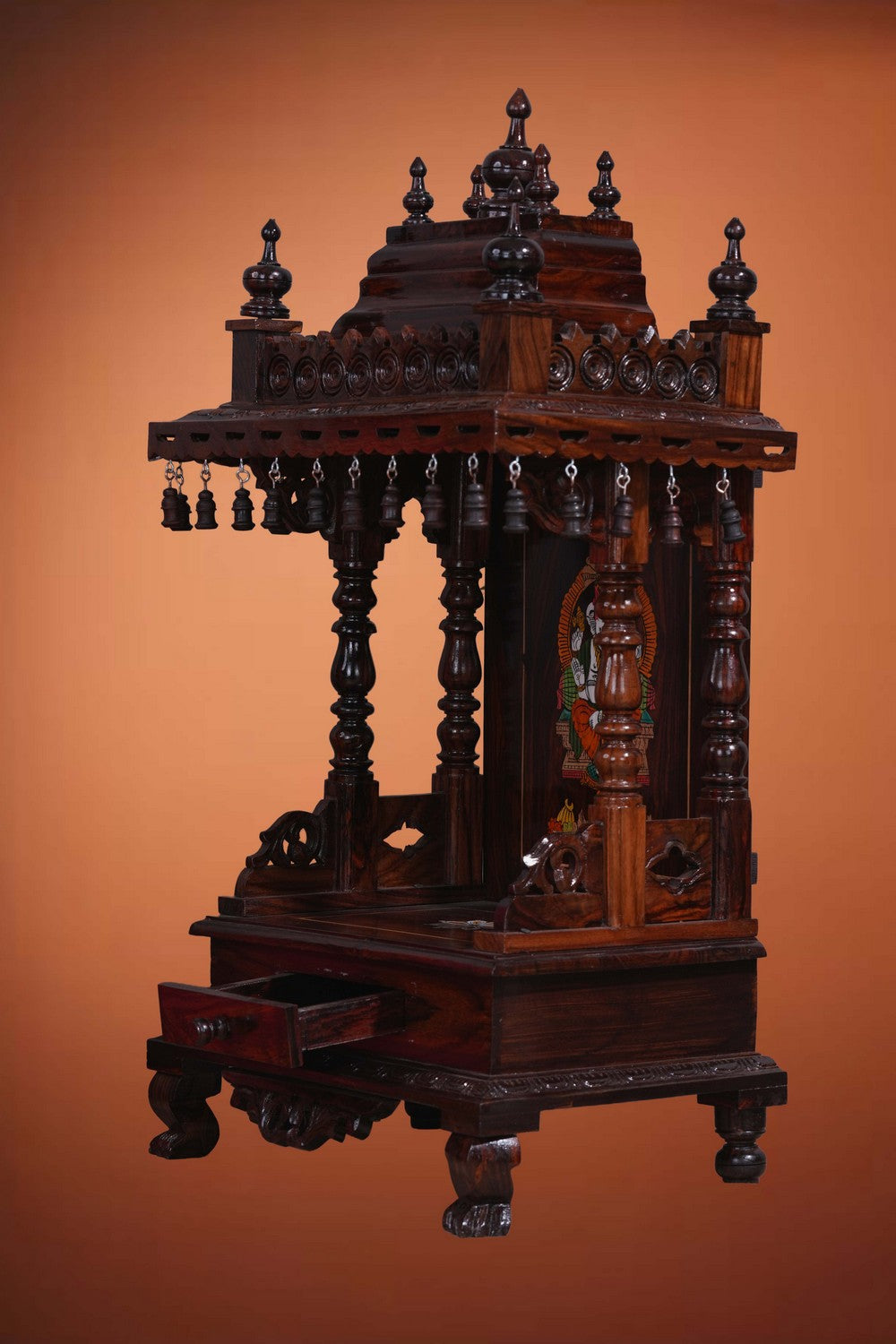 Image of Pooja Temple in Rosewood With Ganesha Inlay