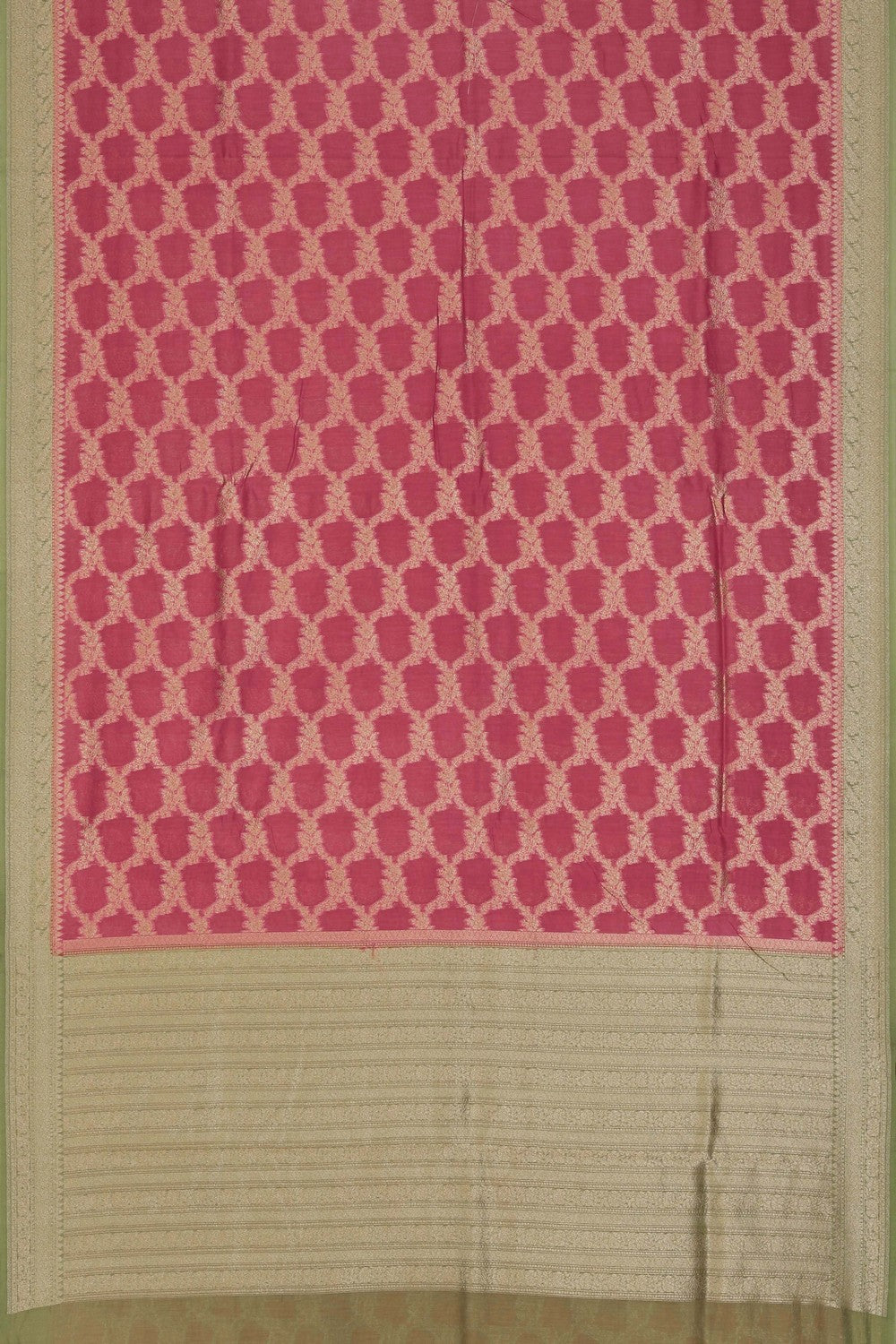 Image of Banarasi Cotton Silk Pink Saree