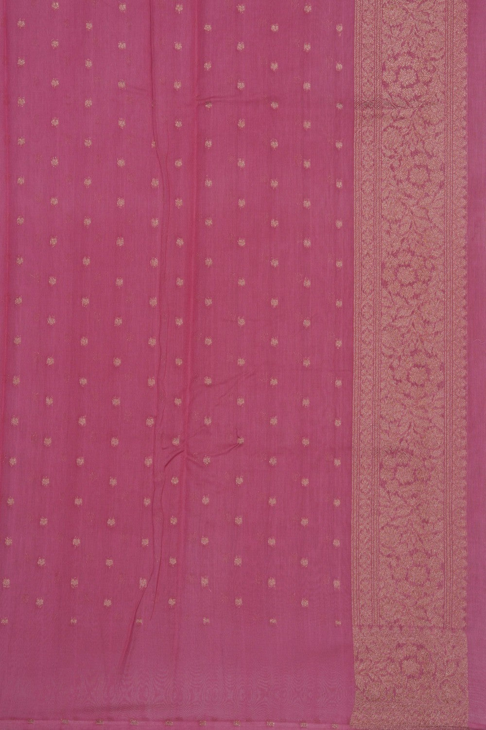 Image of Banarasi Cotton Silk Pink Saree