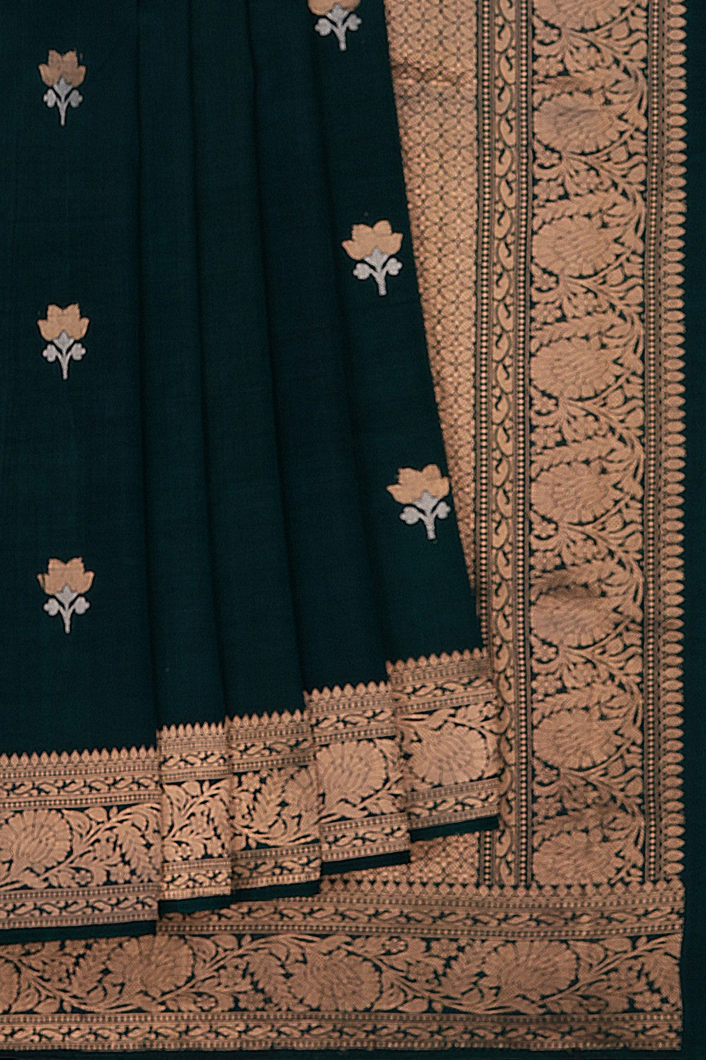 Image of Banarasi Silk Green Saree