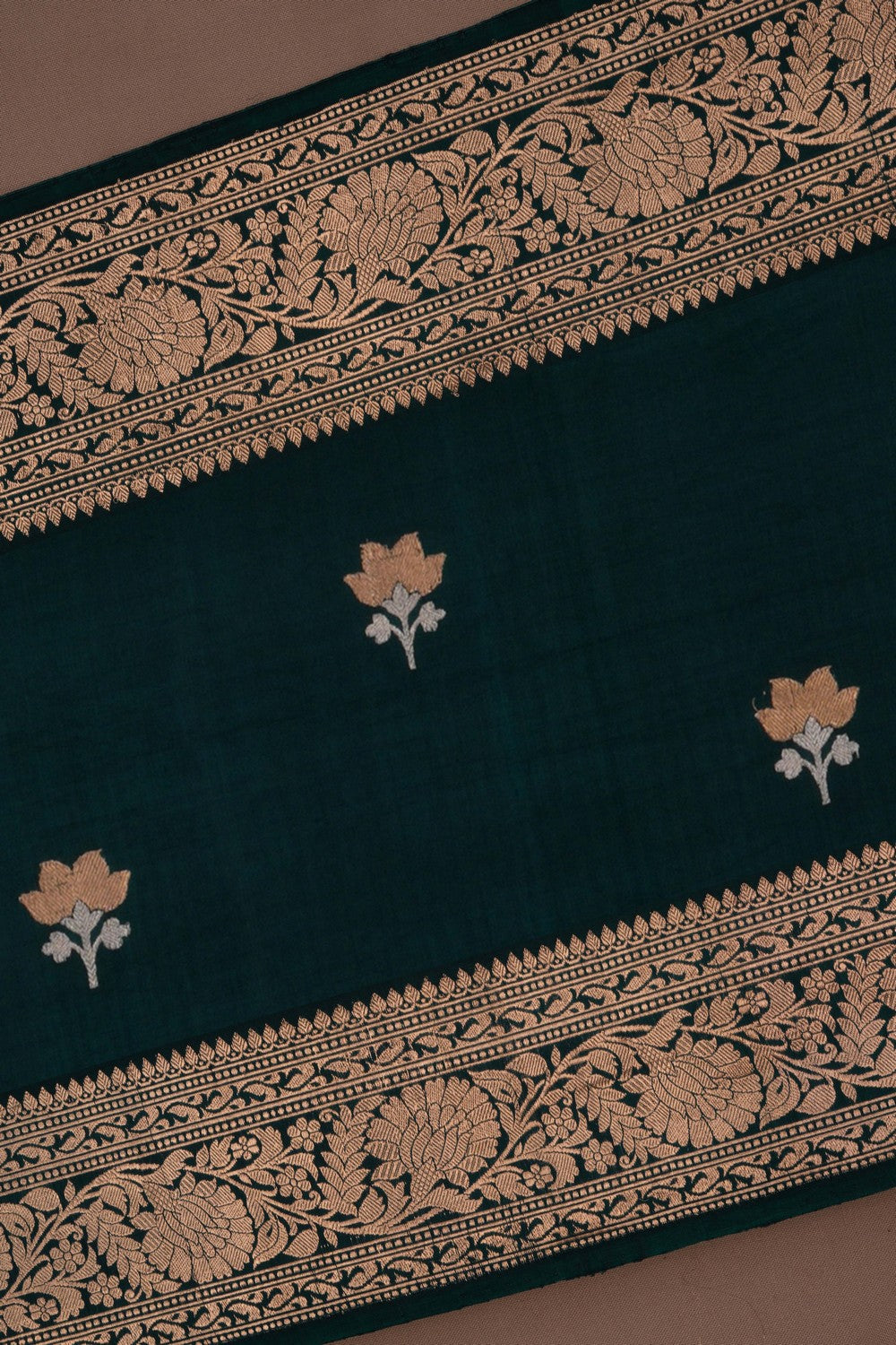 Image of Banarasi Silk Green Saree