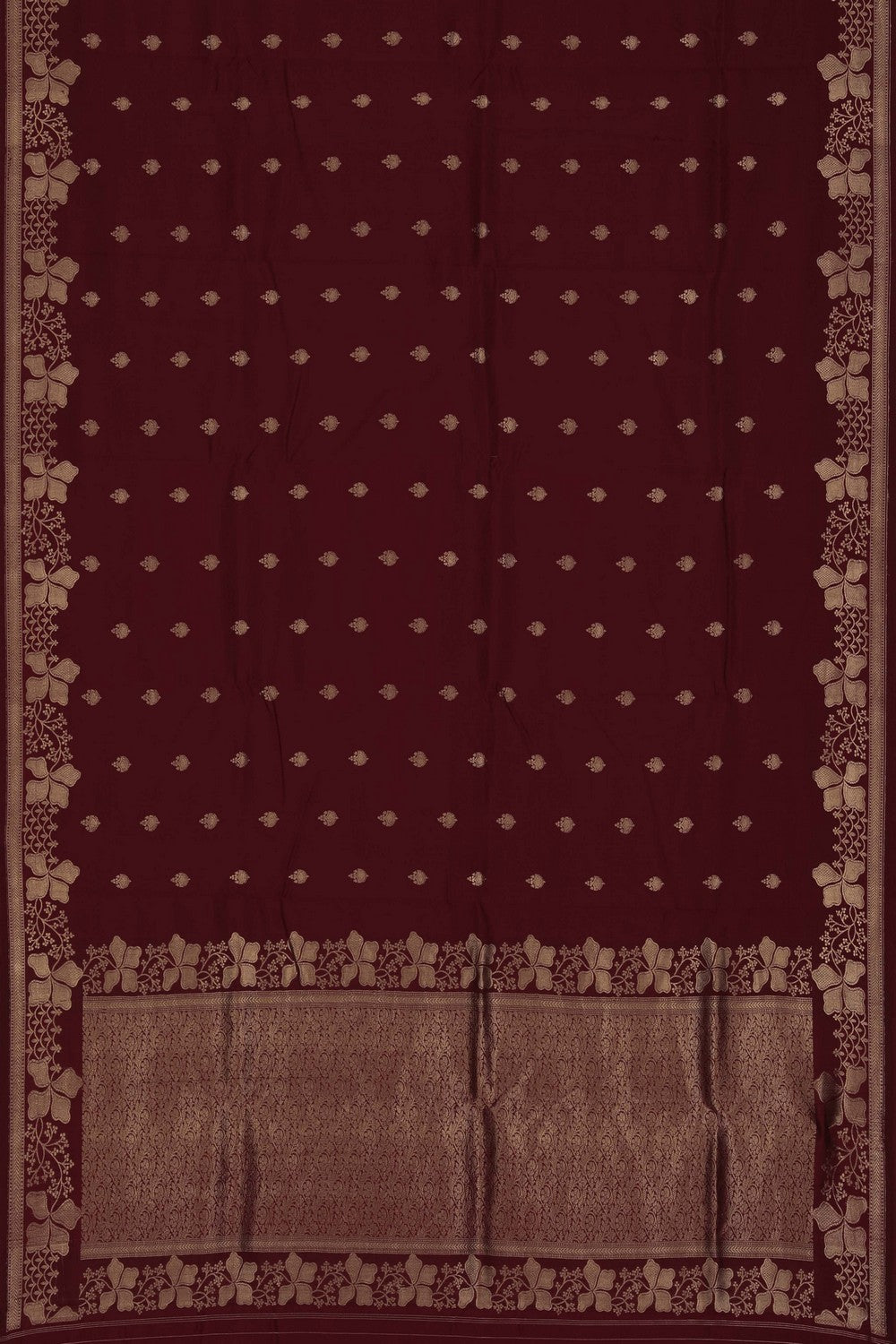 Image of Banarasi Silk Maroon Saree
