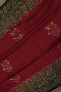 Image of Banarasi Dupion Silk Red Saree