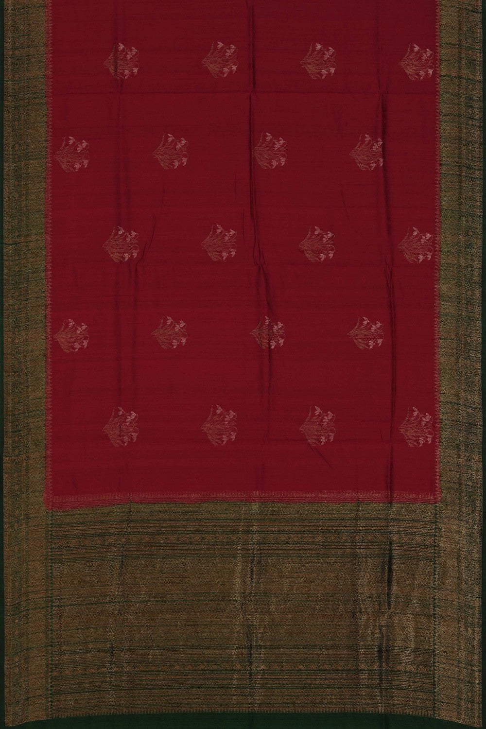Image of Banarasi Dupion Silk Red Saree