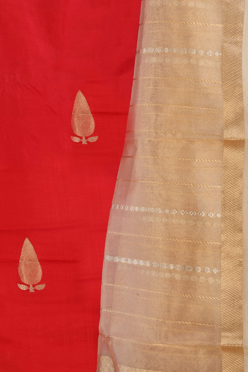 Image of Banarasi Katan Silk Unstitched Suit (3 Pcs Set)