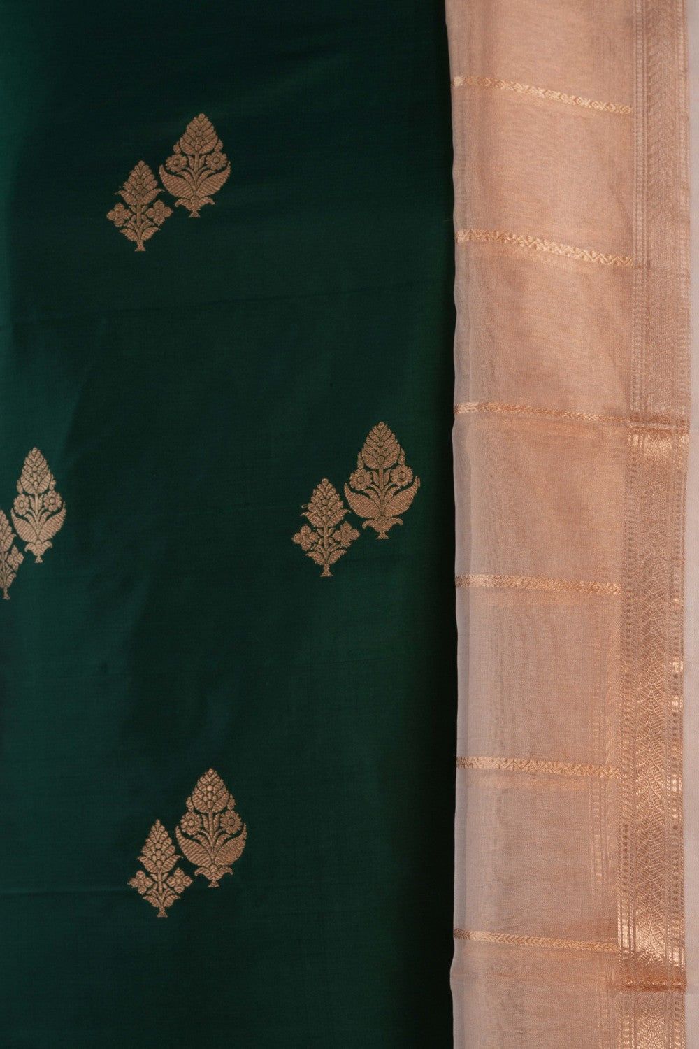 Image of Banarasi Katan Silk Unstitched Suit (3 Pcs Set)