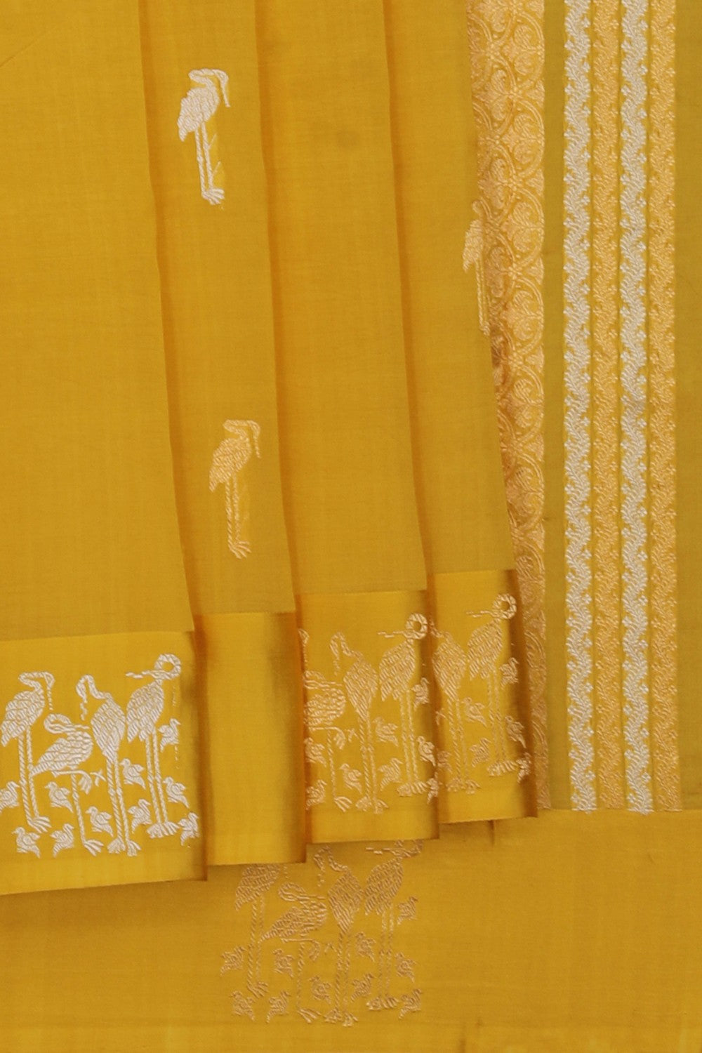 Image of Banarasi Silk Yellow Saree