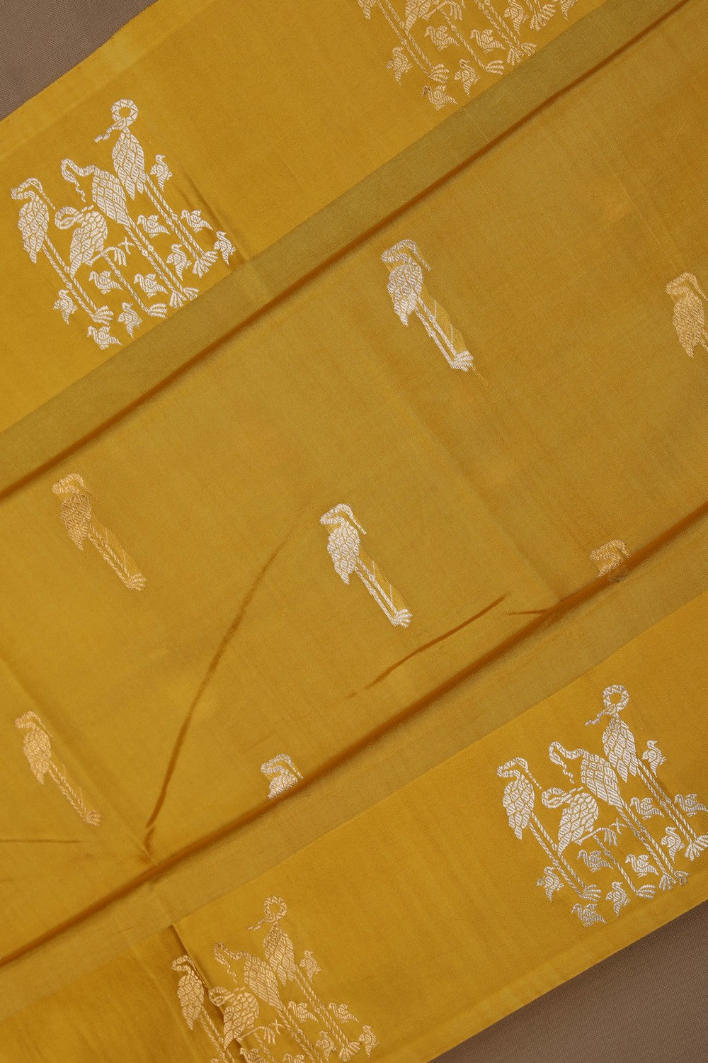 Image of Banarasi Silk Yellow Saree