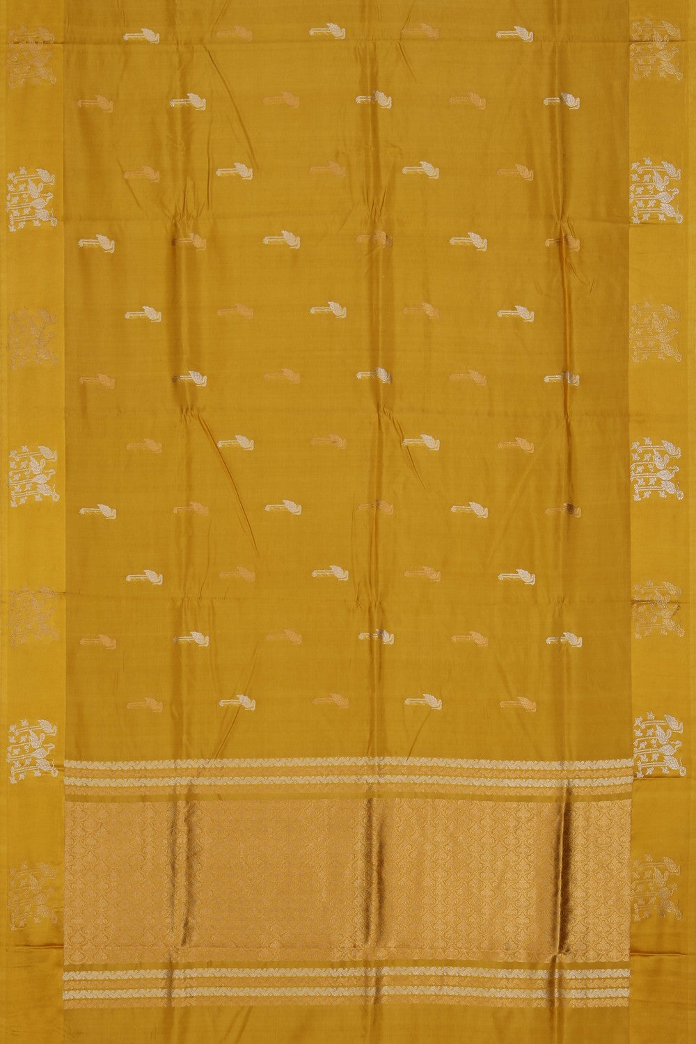 Image of Banarasi Silk Yellow Saree