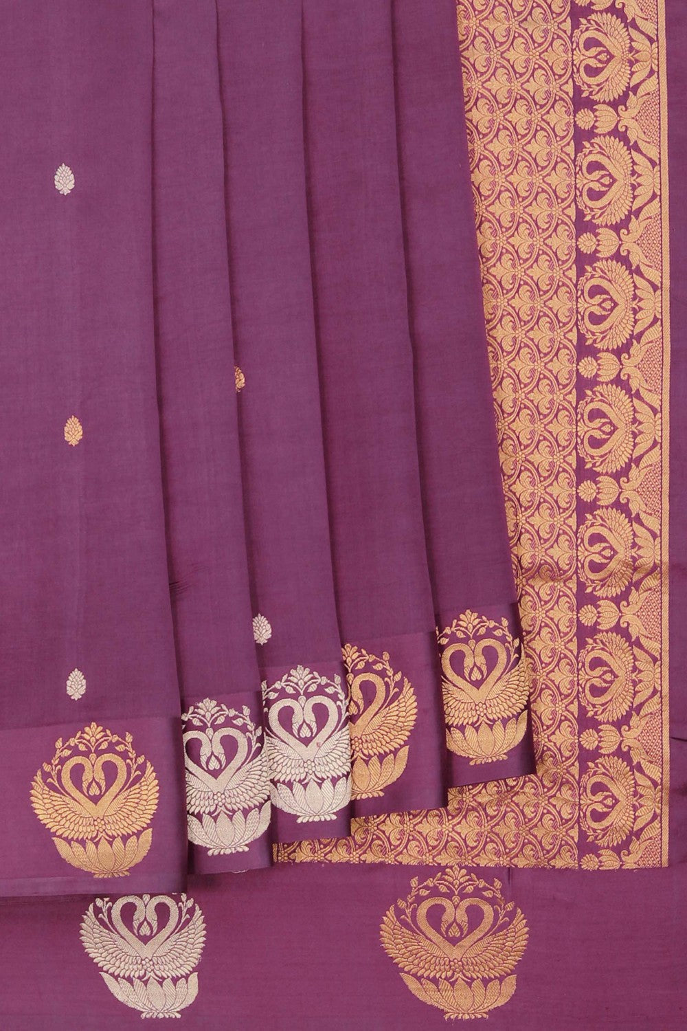 Image of Banarasi Silk Purple Saree