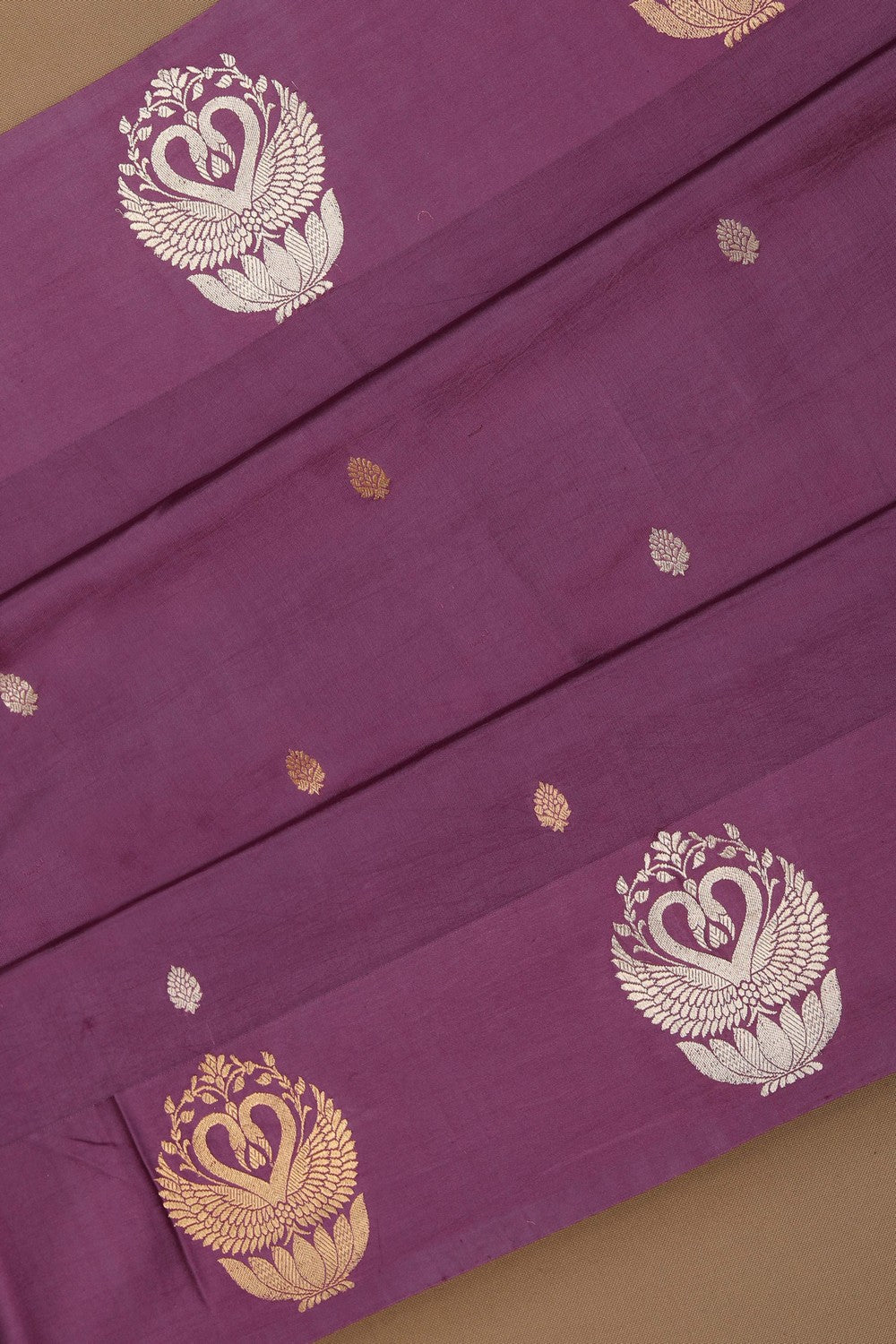 Image of Banarasi Silk Purple Saree
