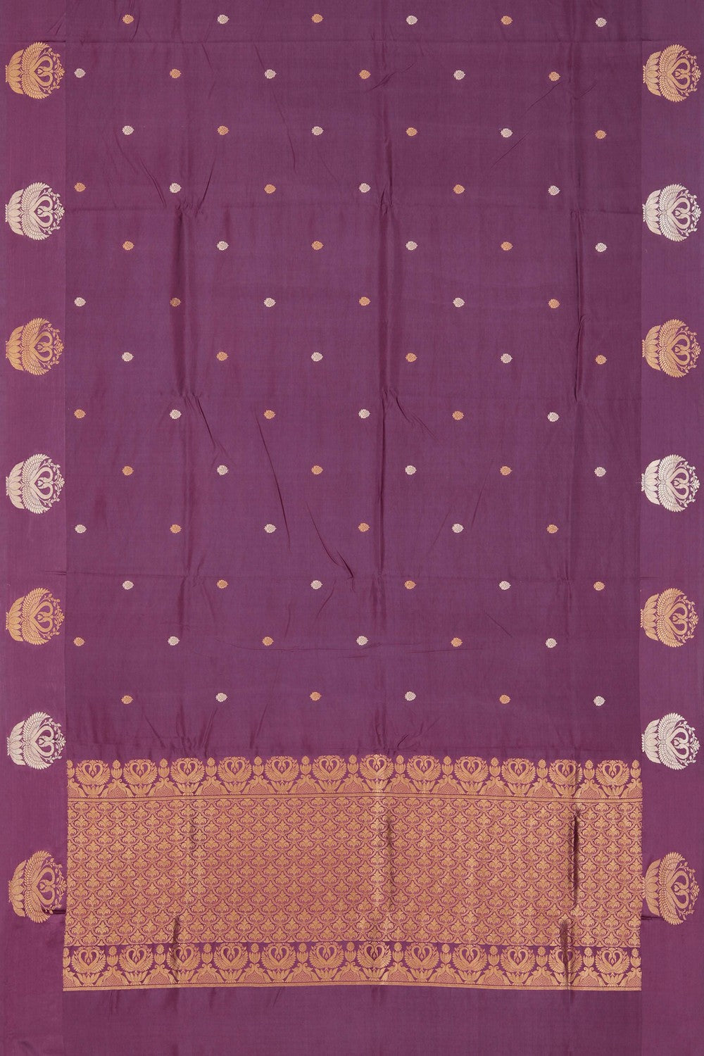 Image of Banarasi Silk Purple Saree