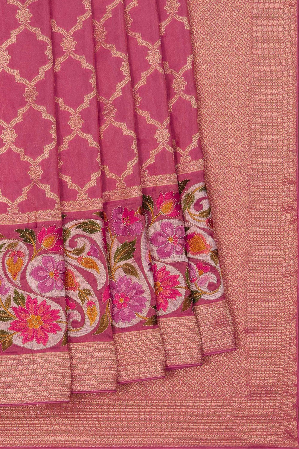 Image of A Tissue Embroidery Saree