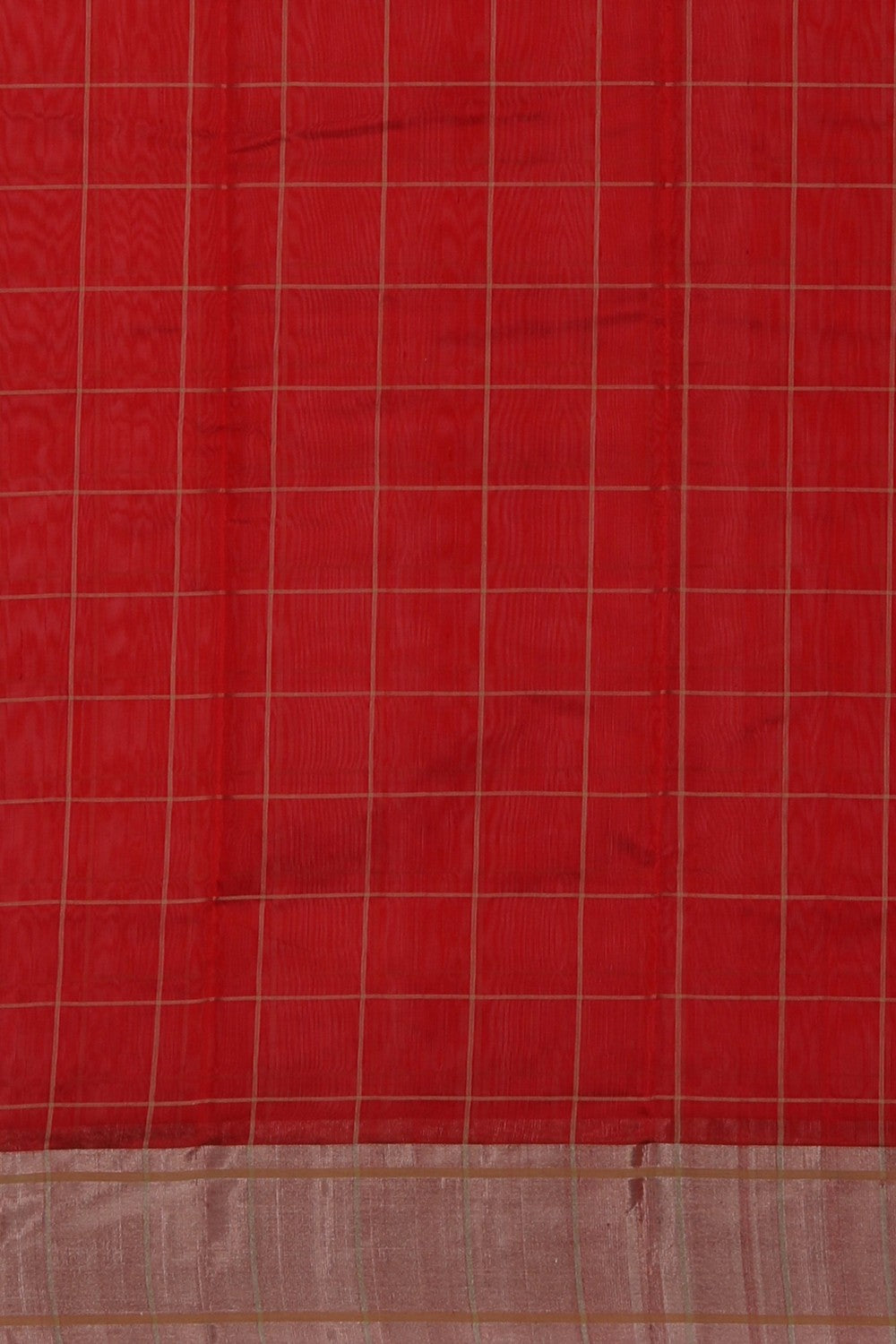 Chanderi Silk Red Saree