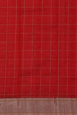 Image of Chanderi Silk Red Saree