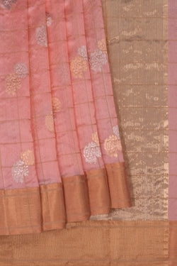 Image of Chanderi Silk Pink Saree