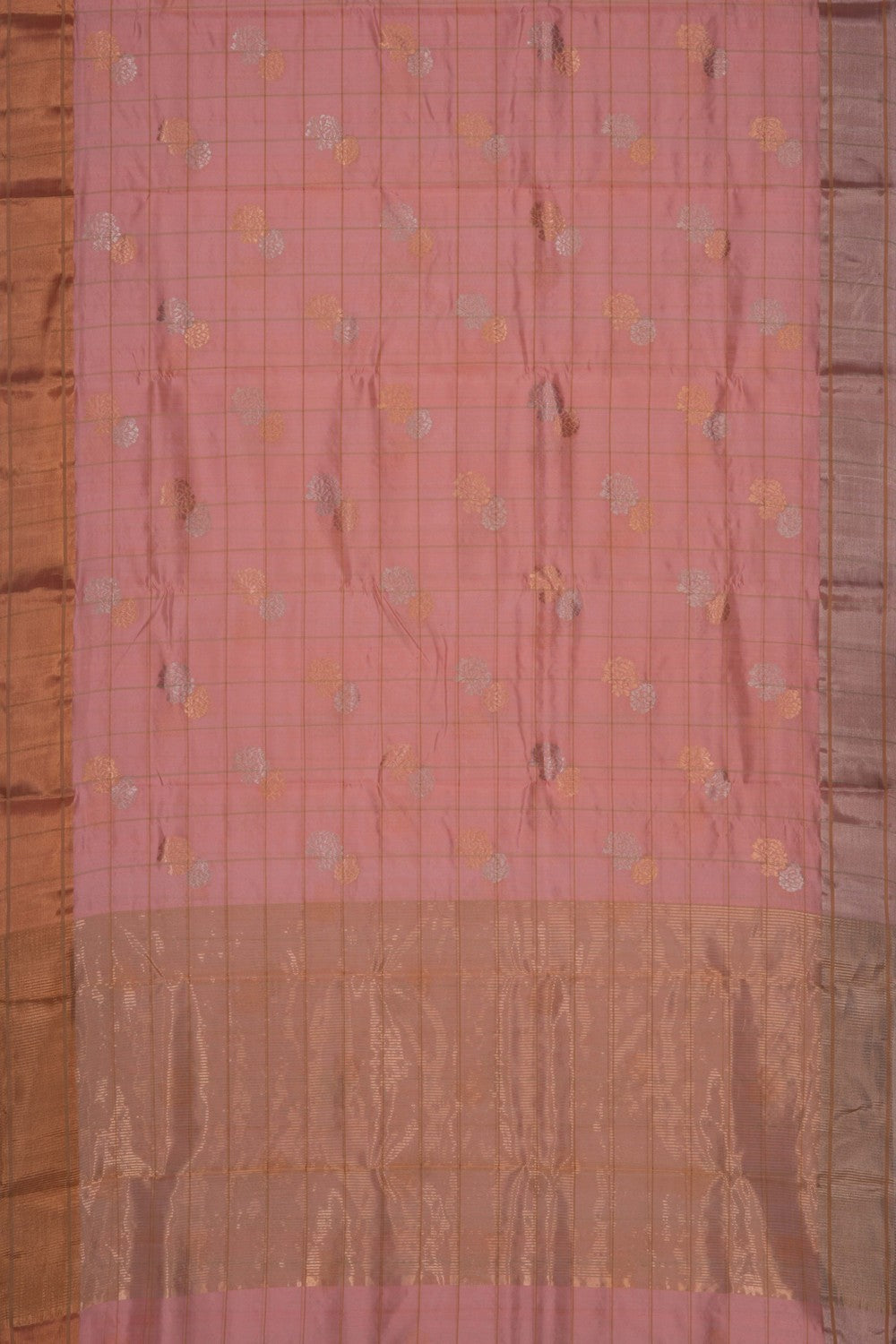 Image of Chanderi Silk Pink Saree