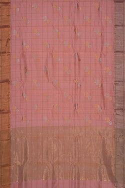 Image of Chanderi Silk Pink Saree