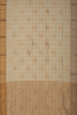 Image of Chanderi Silk Off-White Saree