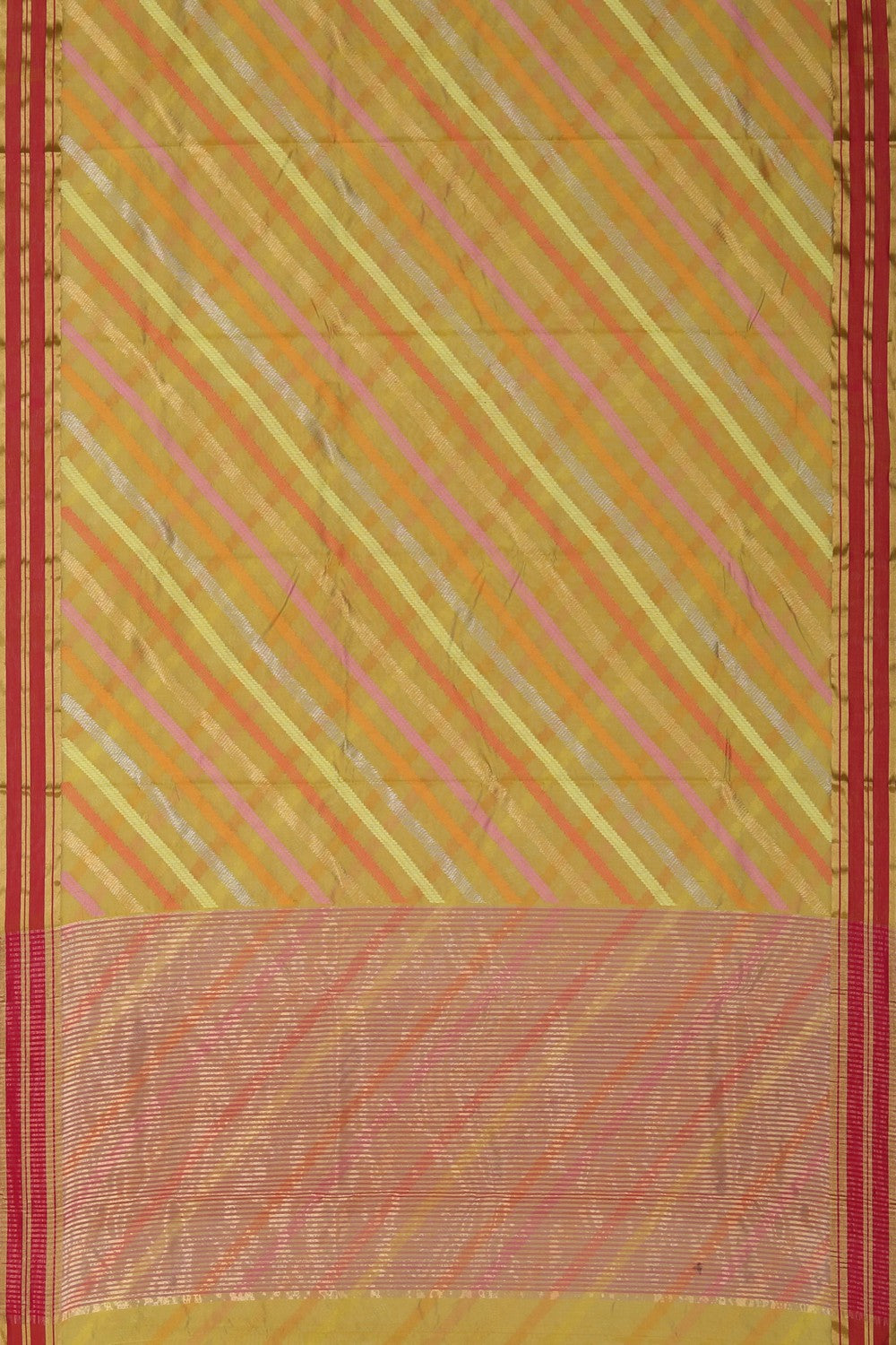 Image of Chanderi Silk Gold-Yellow Saree