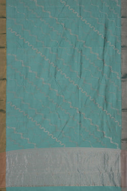 Image of Chanderi Silk Ice Blue Saree
