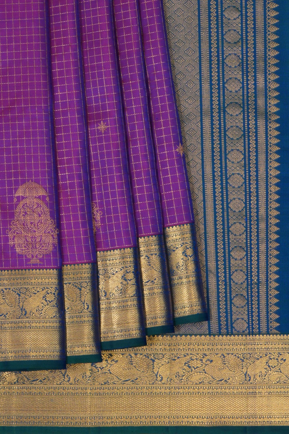 Image of Kanchipattu Brocade Purple Saree