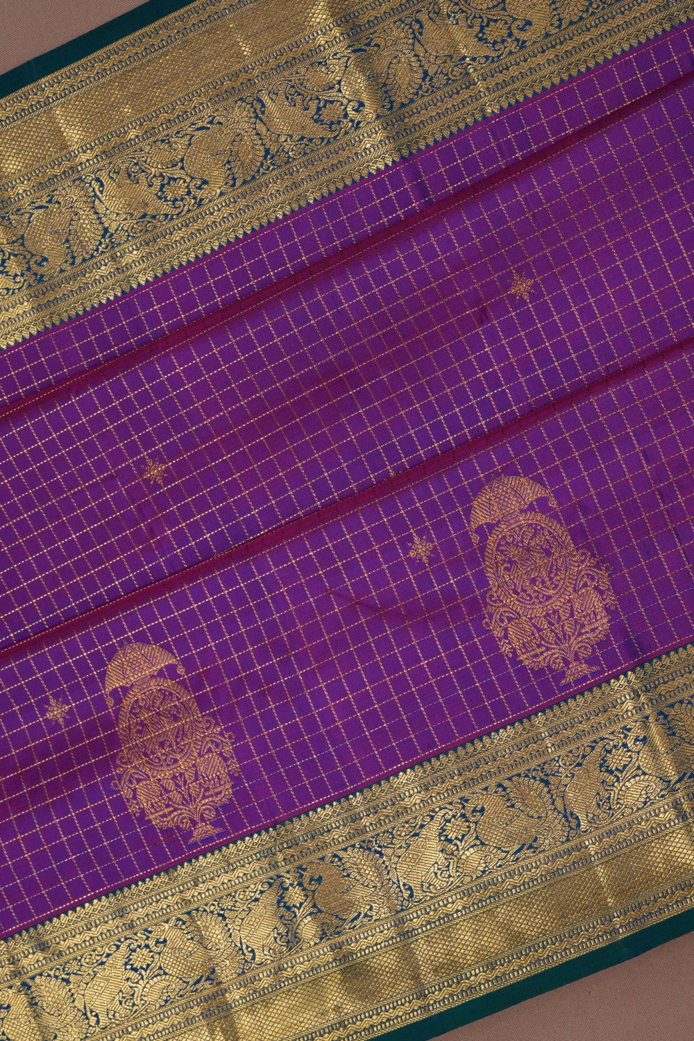 Image of Kanchipattu Brocade Purple Saree