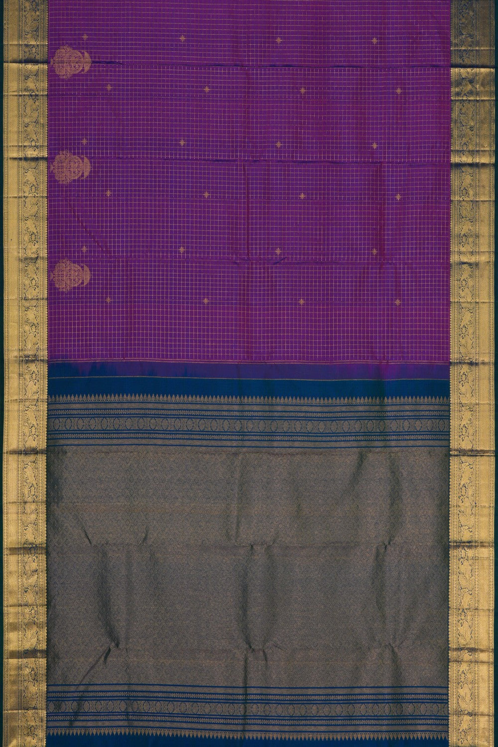 Image of Kanchipattu Brocade Purple Saree