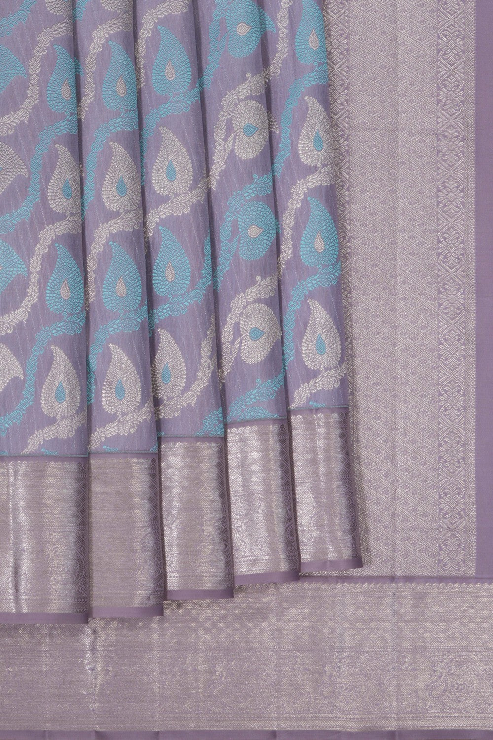 Image of Kanchipattu Brocade Lavender Purple Saree
