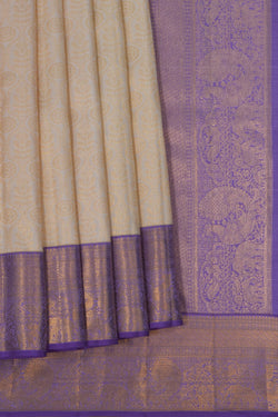 Image of Kanchipattu An Ethereal Pearl-White Saree
