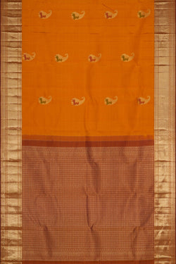 Image of South Silk Yellow Saree