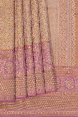 Image of Kanchipattu Tissue Brocade Gold Saree