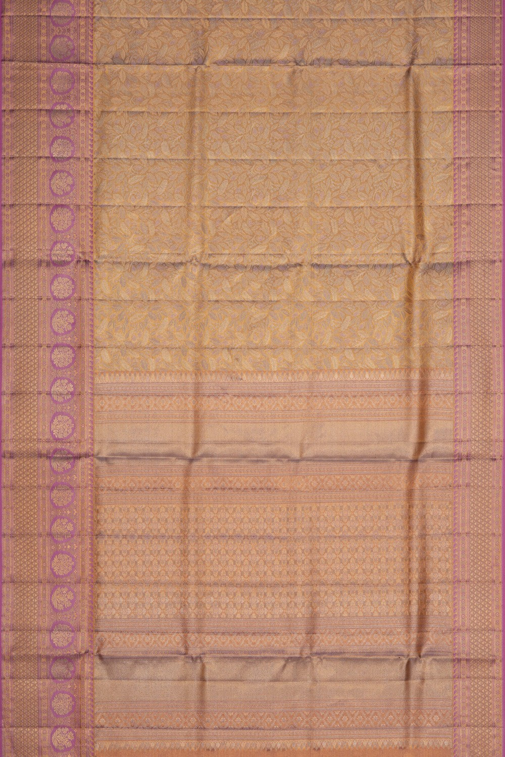 Kanchipattu Tissue Brocade Gold Saree