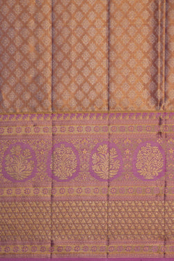 Image of Kanchipattu Tissue Brocade Gold Saree