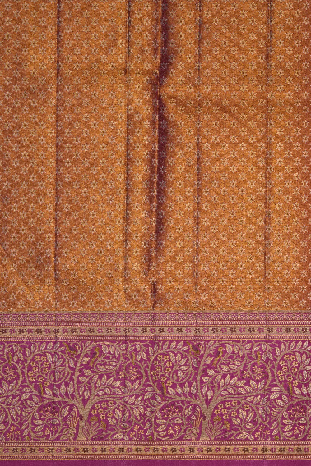 Image of Kanchipattu Tissue Brocade Gold Saree