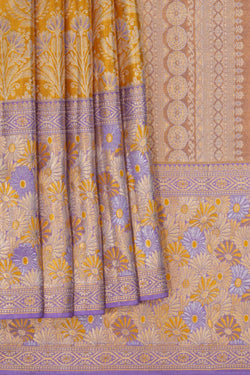 Image of Kanchipattu Tissue Brocade Gold Saree