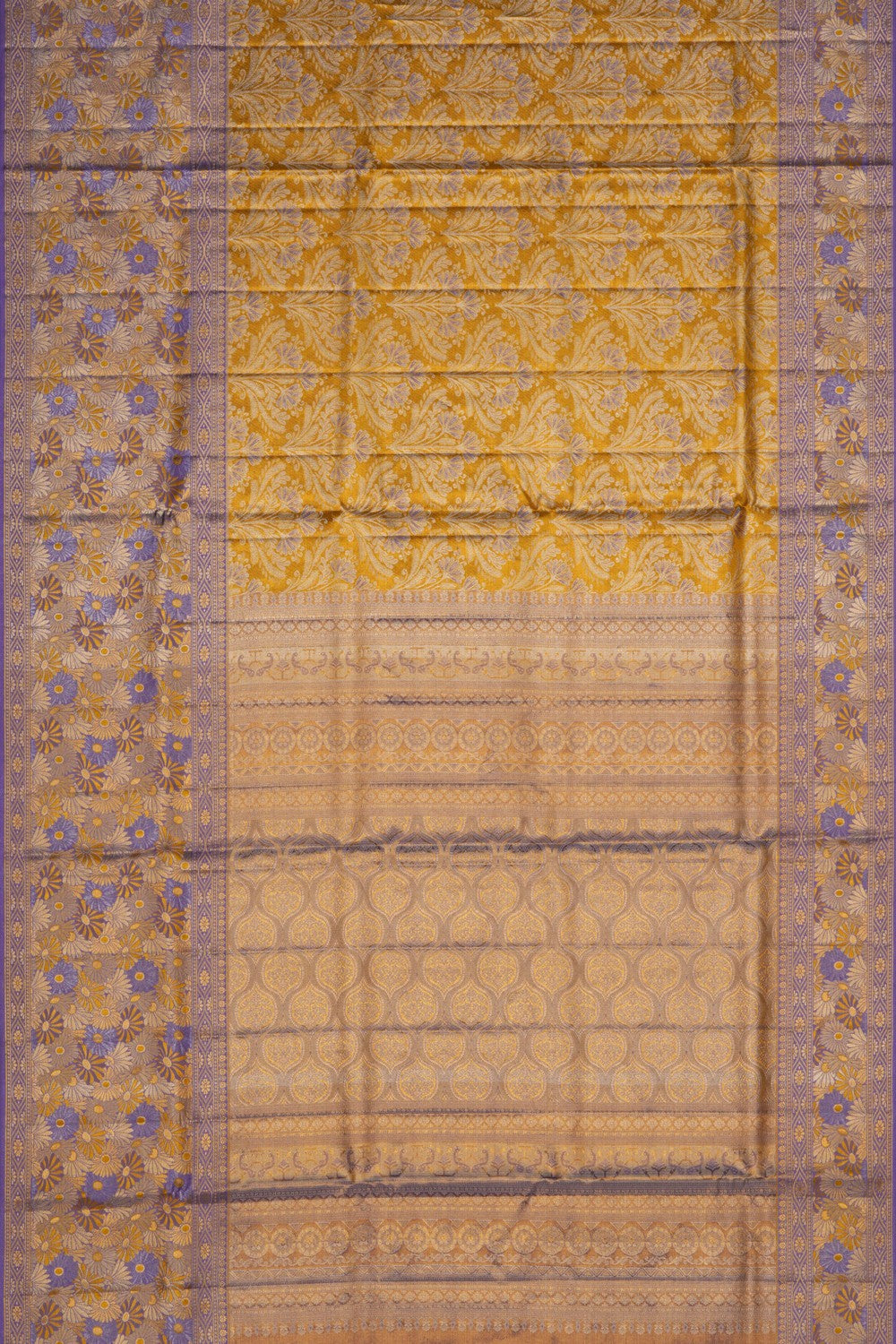 Kanchipattu Tissue Brocade Gold Saree