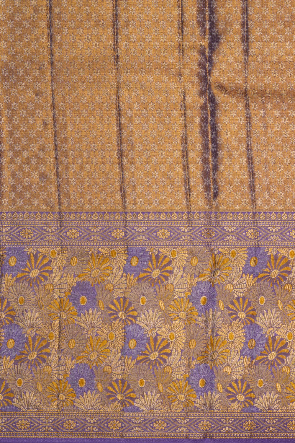 Kanchipattu Tissue Brocade Gold Saree