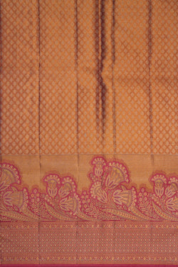 Image of Kanchipattu Tissue Brocade Gold Saree