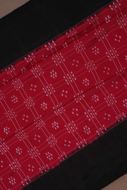 Image of Pochampally Ikat Silk Red Saree