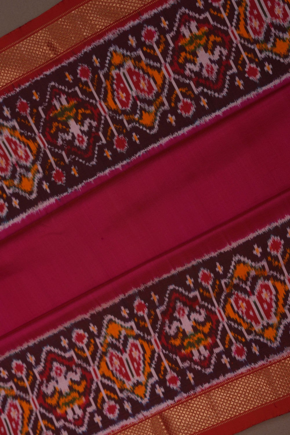 Pochampally Ikat Silk Pink Saree