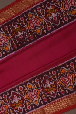 Image of Pochampally Ikat Silk Pink Saree