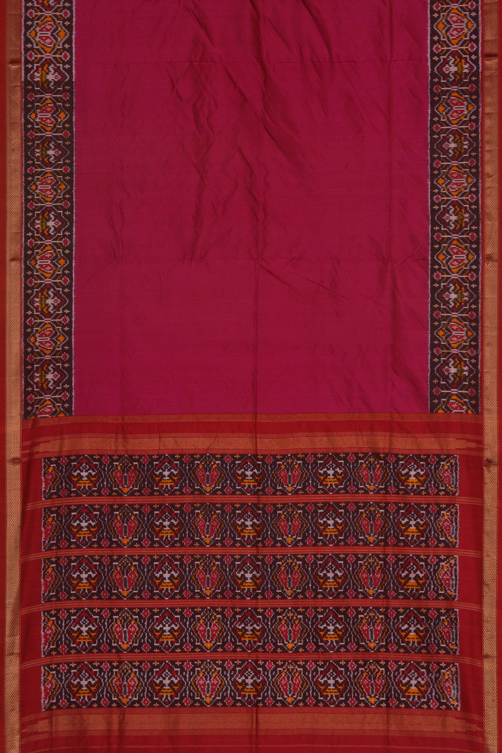 Pochampally Ikat Silk Pink Saree