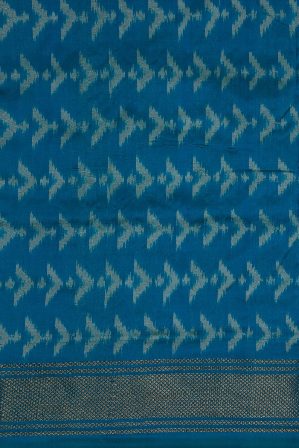 Pochampally Ikat Silk Green Saree