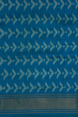 Image of Pochampally Ikat Silk Green Saree