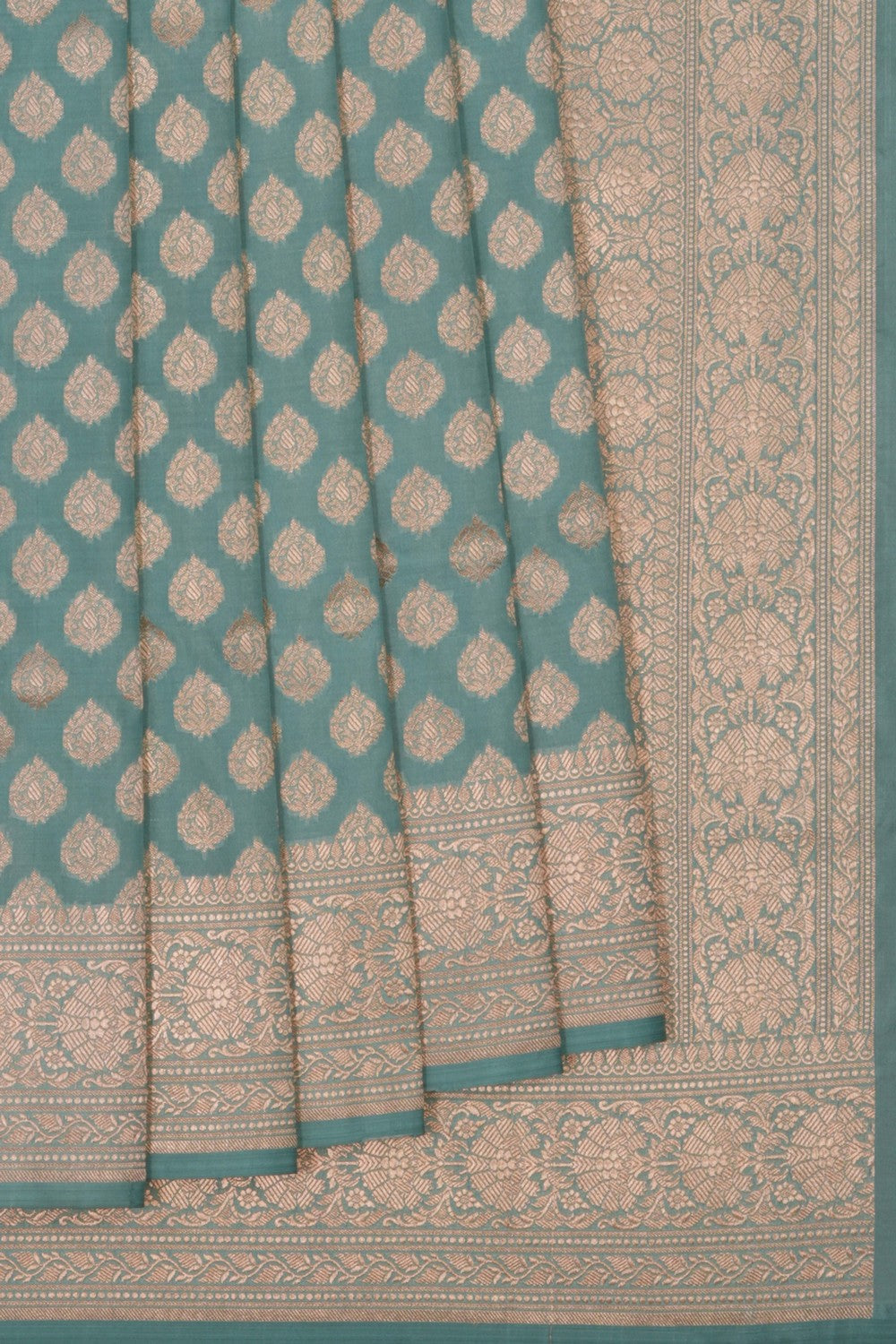 Banarasi Katan Silk Ice Blue Saree