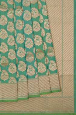 Image of Banarasi Katan Silk Sea Green Saree