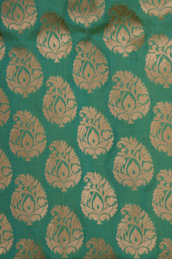 Image of Banarasi Katan Silk Sea Green Saree