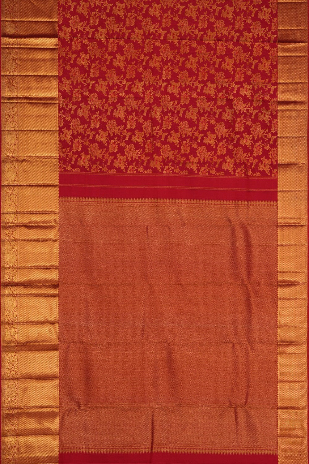 Kanchipattu Brocade Red Saree