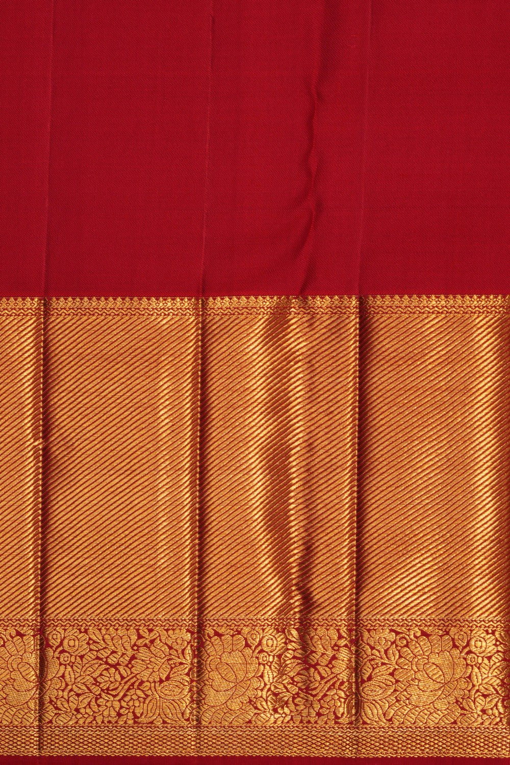 Kanchipattu Brocade Red Saree